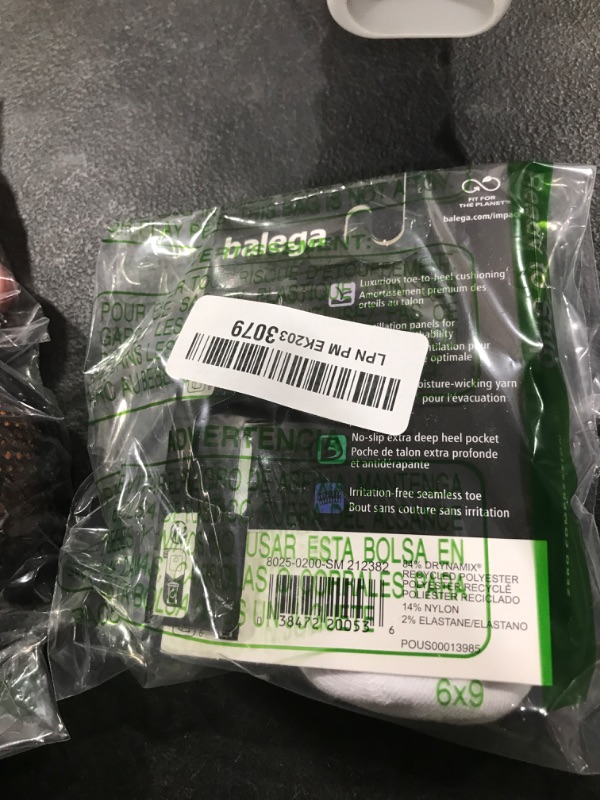 Photo 1 of Balega Hidden Comfort Performance No Show Athletic Running Socks (1 Pair), White, Small