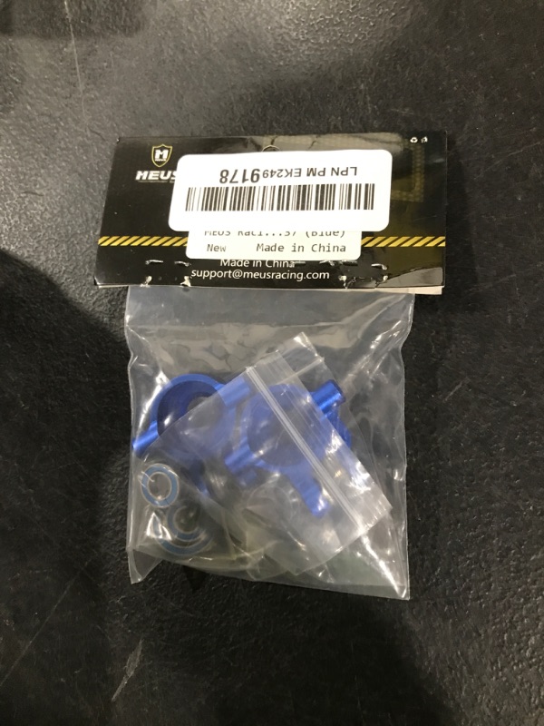 Photo 1 of MEUS Racing Aluminum Steering Knuckles ONLY for Traxxas New 1/10 4X4 Slash/Rustler/F-150 Raptor R/Hoss/Jato/Fiesta with 9080 Extreme Heavy Duty Upgrade Kit #9037 (Blue)