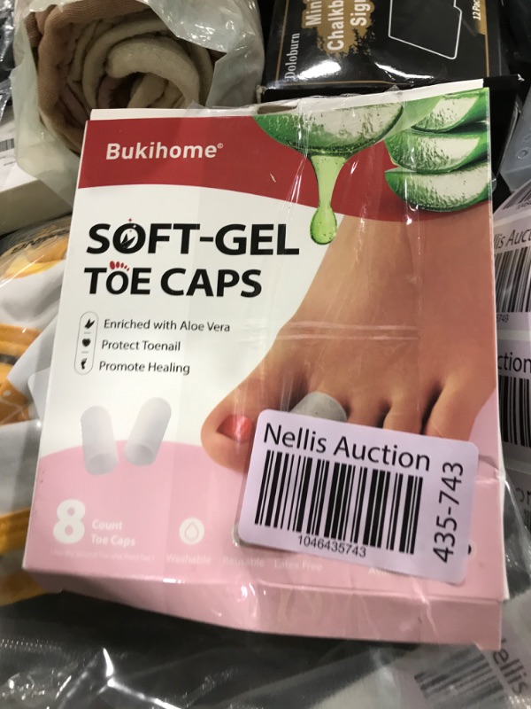 Photo 1 of Bukihome Small Gel Toe Protectors - 8 Pack Toe Sleeves with Aloe Vera Extract - Silicone Toe Caps and Toe Protectors for Corns, Calluses, Blisters, Ingrown Toenails