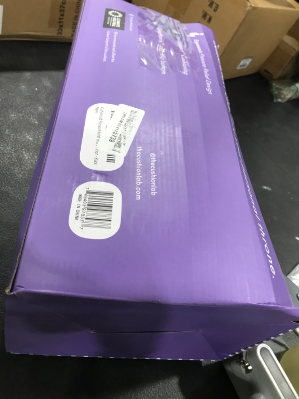 Photo 1 of Cushion Lab Patented Pressure Relief Seat Cushion for Long Sitting Hours on Office & Home Chair - Extra-Dense Memory Foam for Soft Support. Car Pad for Hip, Tailbone, Coccyx, Sciatica - Black