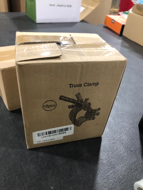 Photo 1 of Truss Clamp Stage Light Clamp, 10PCS GZhuoNan Professional 35-40 mm Aluminium Black Small Size Light Clamps with TUV Certified, Heavy Duty 165LB Lighting Clamps, Fit for 1.4-1.6 Inch OD Tube/Pipe
