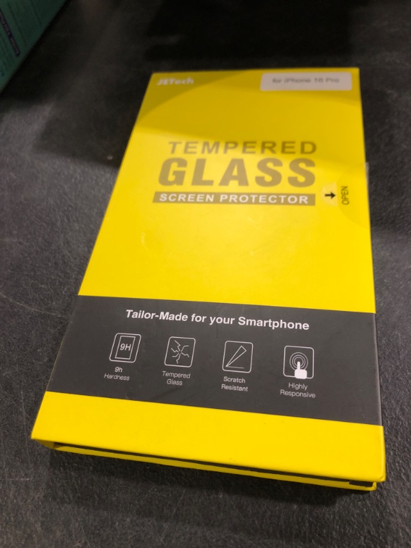 Photo 1 of JETech Privacy Screen Protector for iPhone 16 Pro 6.3-Inch, Anti-Spy Tempered Glass Film with Easy Installation Tool, 2-Pack