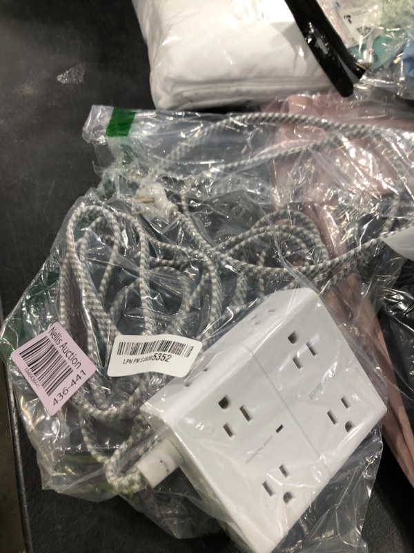 Photo 1 of Surge Protector Power Strip 15 Ft Cord, Ultra Thin Flat Extension Cord with 8 Outlets 4 USB Ports(2 USB C), Flat Plug Power Strip, 15 Ft Long Braided Power Cord for Home, Office, Dorm Room Essentials