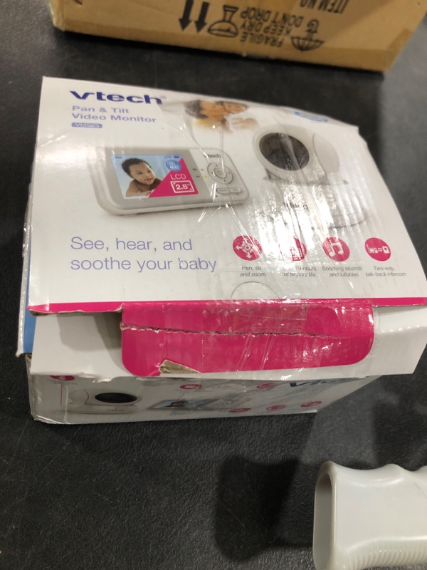 Photo 1 of VTech VM923 Baby Monitor, 2.8” Screen, Pan-Tilt-Zoom, 1000ft Long Range, Night Vision, 2-Way Audio, Temperature Sensor, Lullabies, Secure Transmission No WiFi