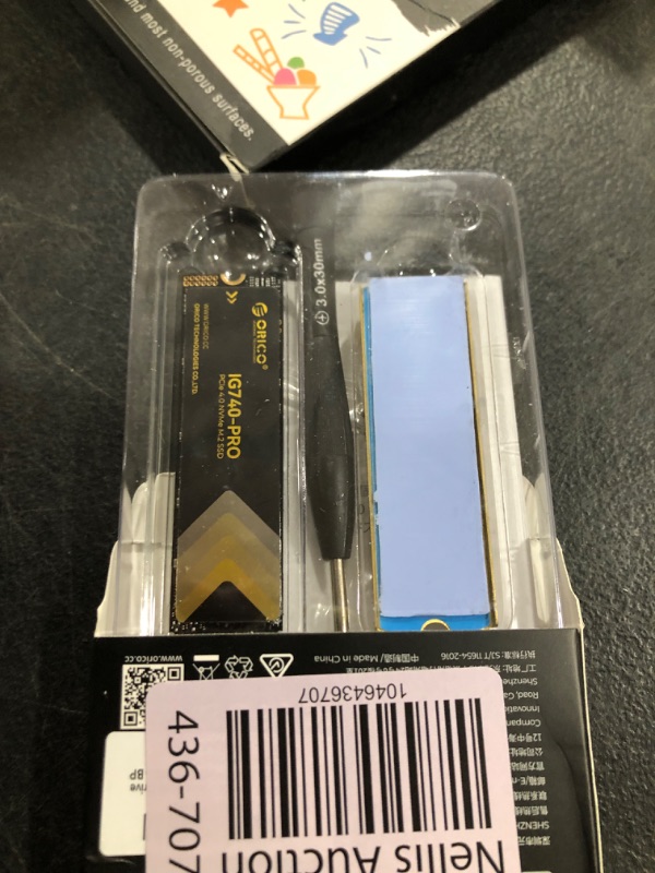 Photo 1 of ORICO Industrial SSD 2TB M.2 NVMe SSD, PCIe 4.0 Drive with 7450MB/s Read Speed, TLC NAND, Advanced Data Security and Innovative Heatsink, for Industrial PC, Personal Laptop and PS5 - IG740PRO