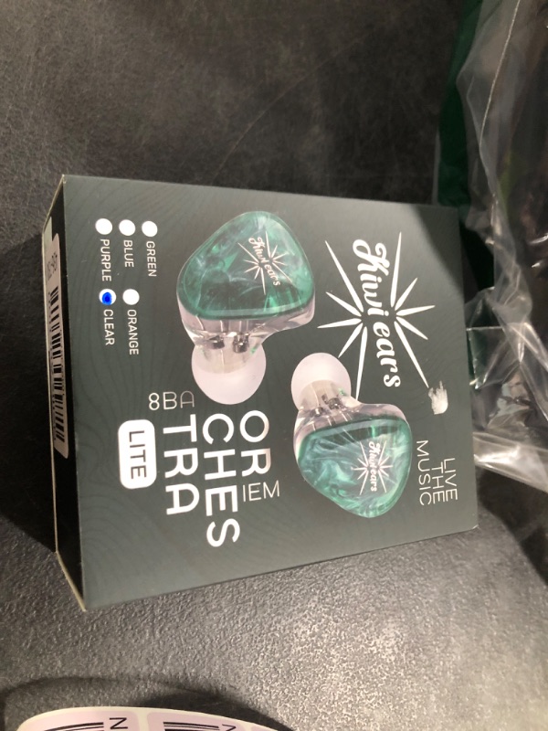 Photo 1 of Linsoul Kiwi Ears Orchestra Lite Performance Custom 8BA in-Ear Monitor IEM with Detachable 4-core 7N Oxygen-Free Copper OFC Cable, Handcrafts Faceplate for Audiophile Studio Musician (Clear)