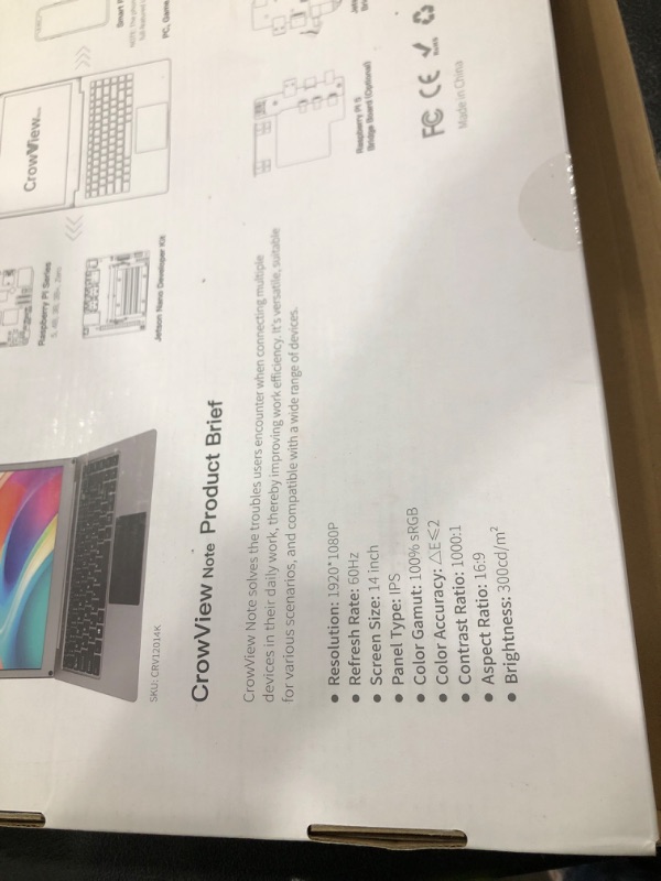 Photo 1 of ELECROW Portable Monitor with Keyboard, 14 Inch Lapdock Display with Built-in Battery & RPi5 Adapter, 1080P FHD IPS USB C Computer Monitors Compatible with Raspberry Pi, PC, Phone, Mac, Game Console