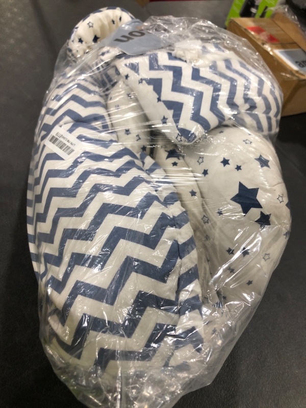 Photo 1 of Aila+Aiden Baby Nest, Baby Lounger, Organic Cotton Lounger for Baby, Reversible Breathable Adjustable Portable - Star Collection (Blue)