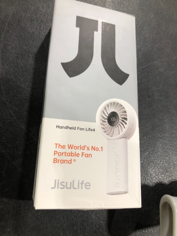 Photo 1 of JISULIFE Handheld Portable Fan with Powerful Motor,LED Display,5000mAh Battery,5 Wind Speeds,Lanyard; Summer Essentials USB Rechargeable Hand held Fan for Travel,Beach,Makeup,Concerts-Gery