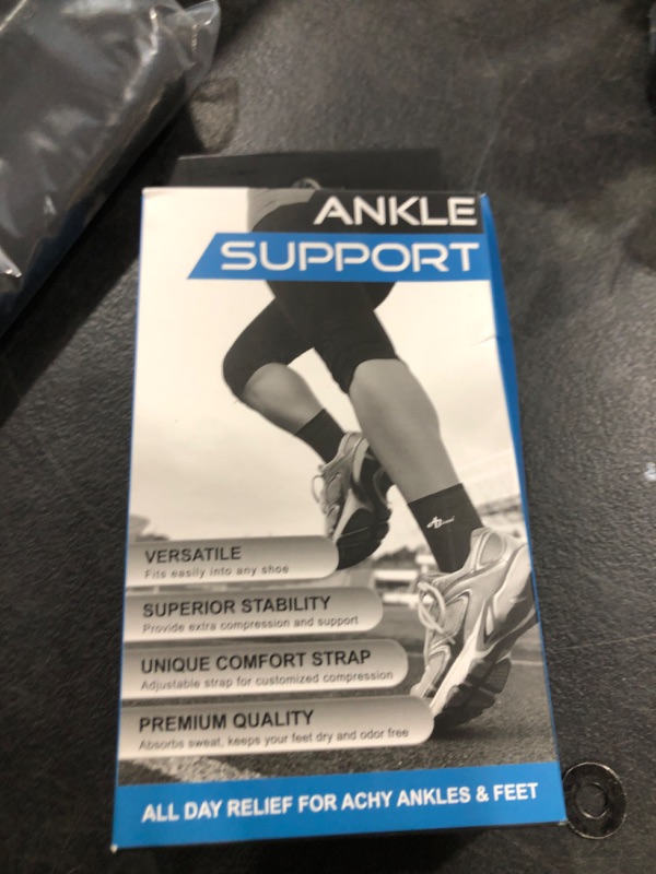 Photo 1 of ABIRAM Ankle Brace for Women & Men, Ankle Compression Sleeve, Foot Sleeve with Strap (1 Pair), Ankle Support for Sprained Foot & Arch, Plantar Fasciitis Relief Socks, Achilles Tendonitis, Sports