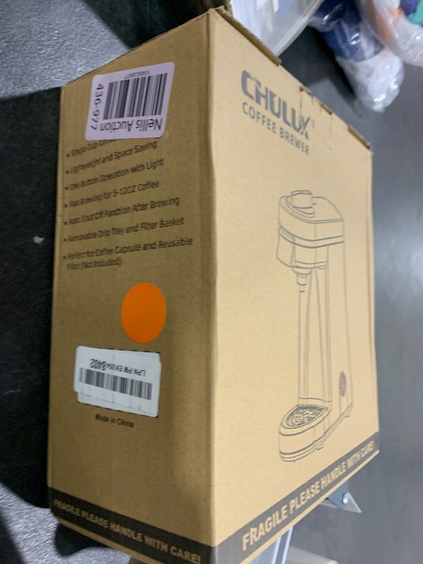 Photo 1 of CHULUX Single Serve Coffee Maker for K Capsule, Mini Coffee Maker for One Cup Americano, Lightweight Pod Coffee Machine, Orange