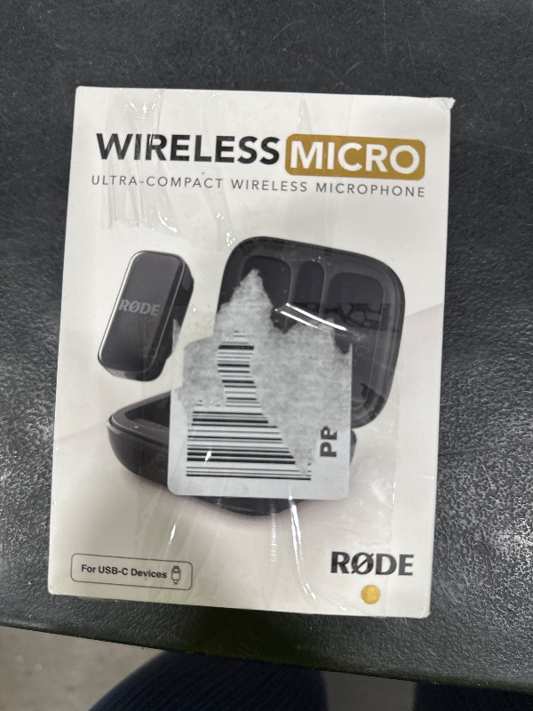 Photo 1 of RØDE Wireless Micro - Compact Wireless Microphone, Two Mics with Charge Case for Smartphone Content Creation - USB-C, Black