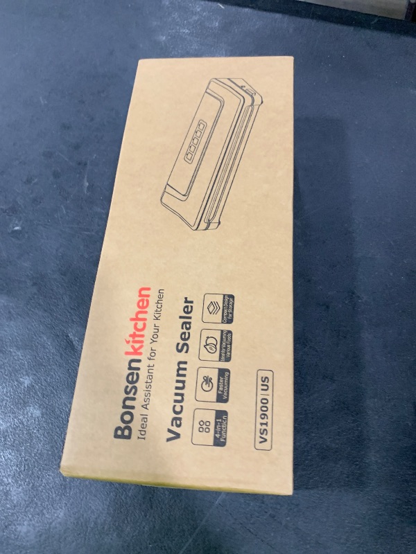 Photo 1 of Bonsenkitchen Vacuum Sealer Machine Multi-Functional Food Sealer with 10 Vacuum Bags, Fast-Compact Design, External Vacuum System & Accessory Tube for Freshness Preservation