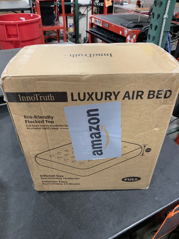 Photo 1 of InnoTruth Full Camping Air Mattress with Built-in Pump, 13" Raised Comfort, Durable Inflatable Bed for Home & Guests, Fast Inflation, Strong Support, Ideal for Travel, Camping, Outdoor, Gray