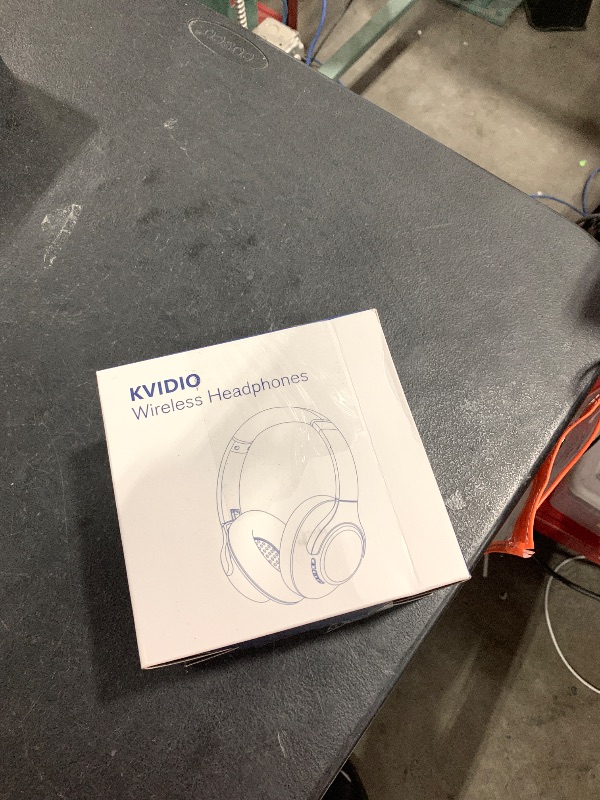 Photo 1 of KVIDIO Bluetooth Headphones Over Ear, 65 Hours Playtime Wireless Headphones with Microphone, Foldable Lightweight Headset with Bass and Stereo Sound Low Latency for Travel Work Cellphone
