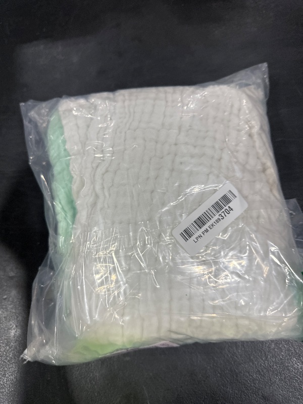 Photo 1 of Breling 20 Pcs Baby Muslin Washcloth 12 x 12 Inch 100% Cotton Soft and Absorbent Muslin Washcloth Burp Cloth Wipe Newborn Face Towel for Baby Boy Girl Sensitive Skin(White, Light Green, Green)