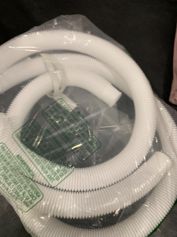 Photo 1 of 1-1/2-Inch Pool Hoses for Above Ground Pools with Clamps - 1.5" Diameterd Replacement Pool Pump Hose Compatible with Intex Coleman Skimmer Surface Pool Pump (White -2 Pack)