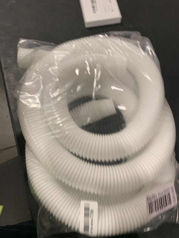 Photo 1 of 1-1/2-Inch Pool Hoses for Above Ground Pools with Clamps - 1.5" Diameterd Replacement Pool Pump Hose Compatible with Intex Coleman Skimmer Surface Pool Pump (White -2 Pack)