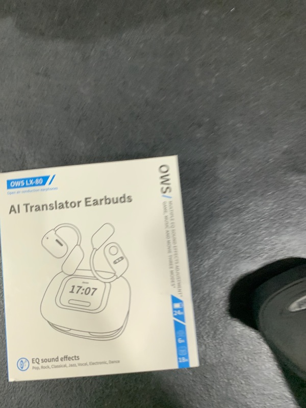 Photo 1 of AI Language Translation Earbuds, LCD Touch Screen OWS Real-Time Translator for 144 Languages & Accents Headphones Translator Ideal for Travel Business Learning Translation Device Earphones(Black)