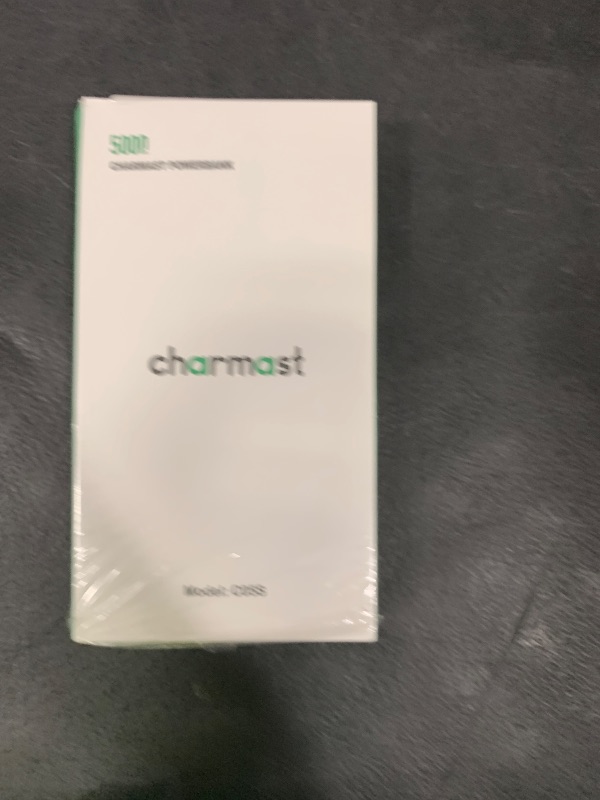 Photo 1 of Charmast Slim Portable Charger, 5000mAh Fast Charging Power Bank Built in for iPhone Cable, Digital Display Battery Pack Compatible with iPhone 14/14 Pro Max/13/13 Pro Max/12/11/XR/X (No-Wireless)