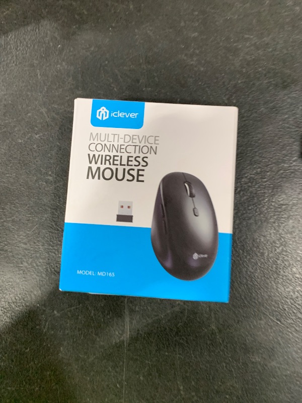 Photo 1 of iClever MD165 Dual Mode Wireless Mouse, Bluetooth Type-C Rechargeable Mouse, 2.4G Wireless Computer Mice with USB Receiver, 3 Device Connection for Windows 7/8/10, Mac, iOS, Android