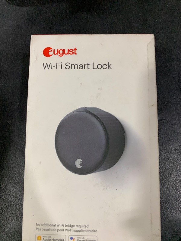 Photo 1 of August Home, Matte Black Wi-Fi Connected Smart Keyless Entry Door Lock (4th Generation), Electronic Door Lock Fits Your Existing Deadbolt in Minutes, ?AUG-SL05-M01-G01