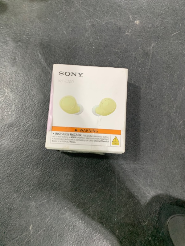 Photo 1 of Sony WF-C510 Truly Wireless in-Ear Bluetooth Earbud Headphones with up to 22-Hour Battery, Multipoint-Connection, Mic and IPX4 Water Resistance, Butter Yellow