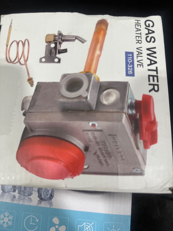 Photo 1 of 110-326 Gas Water Heater Control Valve w/Copper Probe Thermostat - Metal - Built for Durability & Precision