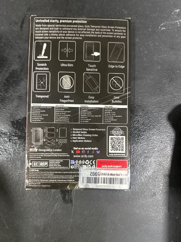 Photo 1 of Orzly Glass Screen Protector for Nintendo Switch 2 Console 2025 Screen Size 7.9 inch 4 Pack. No Bubbles Easy Installation Anti Scratch Edition