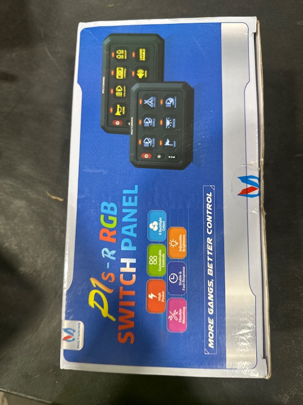 Photo 1 of MICTUNING 6 Gang RGB Switch Panel P1s-R, Universal Circuit Control Relay System Box with Adjustable Brightness On-Off Toggle Switch Momentary Pod Touch for Car Truck SUV ATV Boat