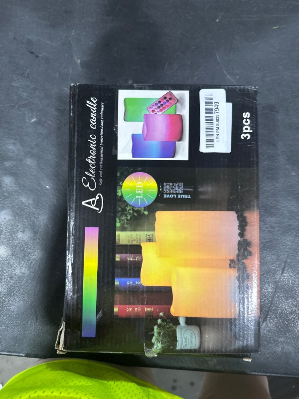 Photo 1 of Geisofu Flameless Candles, Fake Candles, Battery Operated, Pillar LED Flickering Electric Candle, Faux Candles for Courtyards Home Birthday Decoration 3 Pack Golden