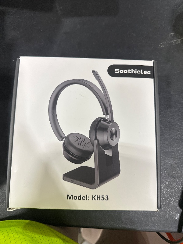 Photo 1 of (Upgraded Version) Wireless Headset, Bluetooth Headset with Noise Cancelling Microphone, Best Headphones with Mic Mute & USB Dongle for PC/Computer/Laptop/Cell Phones/Remote Work/Call Center