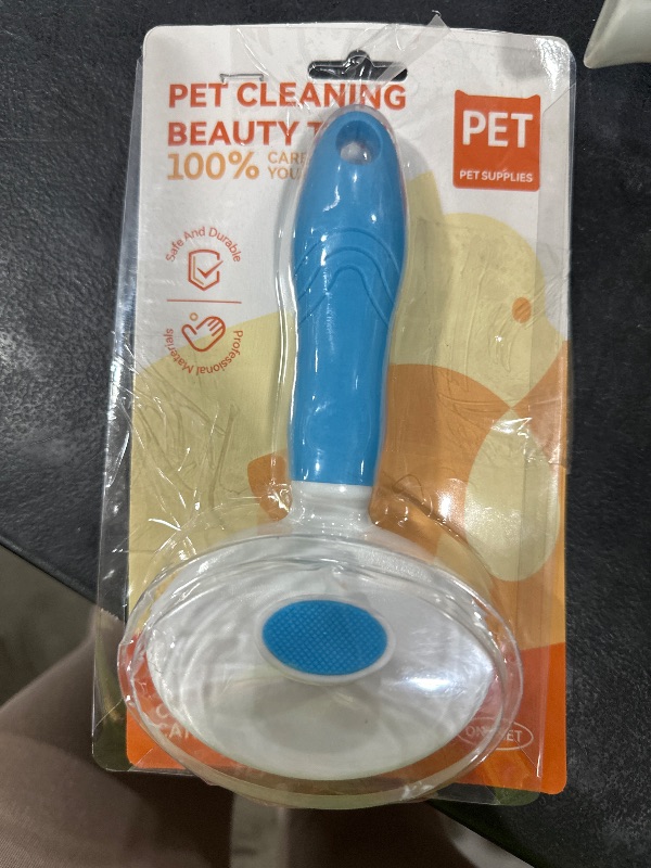 Photo 1 of Cat Self Cleaning Slicker Brush, Pets Skin Friendly Grooming Brushes for Shedding Dogs Cats Hair Easy to Remove Loose Undercoat with Long or Short Hairs Pet Massage Tool All Hair Type - UPGRADED