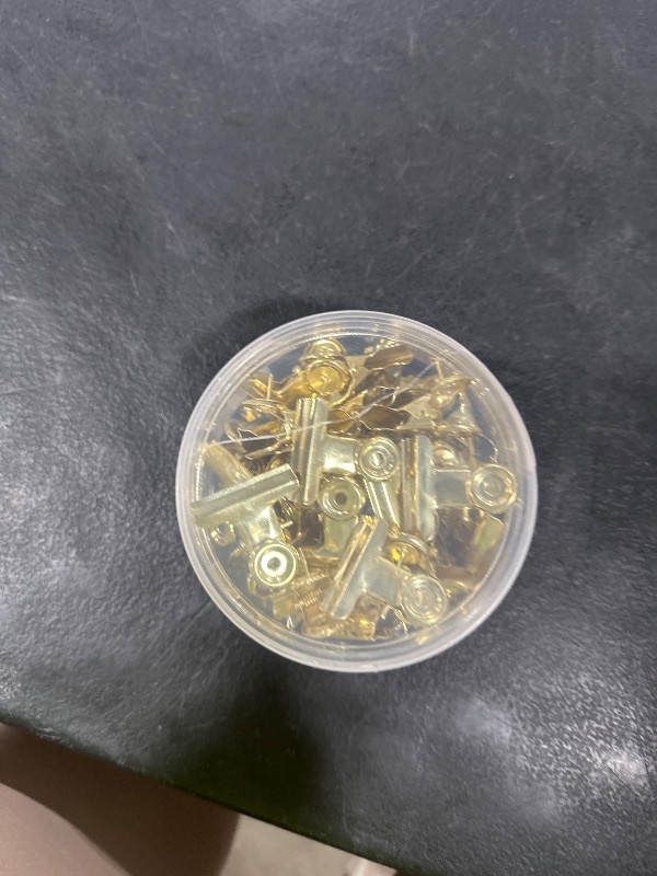 Photo 1 of GOOLADA 36Pack Metal Push Pins Clips Gold Thumb Tacks with Clips Clothes Pushpin with Clip for Bulletin Board Cork Board Cubicle Wall at School Classroom Office Home