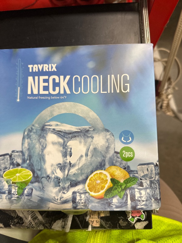 Photo 1 of 2 Pack Neck Cooling Tubes with Insulated Bag, Reusable Ice Ring, Freezes Below 64?- Cooling Relief for Hot Weather, Outdoor Sports, Workers. Wearable Cooling Neck Wrap.(2 White-M)