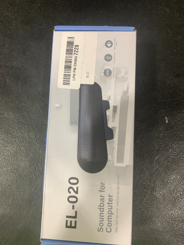 Photo 1 of LXTNFU Computer Speakers for Desktop Monitor,Single Speakers for Desktop PC,Laptop Speaker with Loud Sound,Volume Control Easily Clamps to Monitors(USB-C to USB Adapter Included) (Black)
