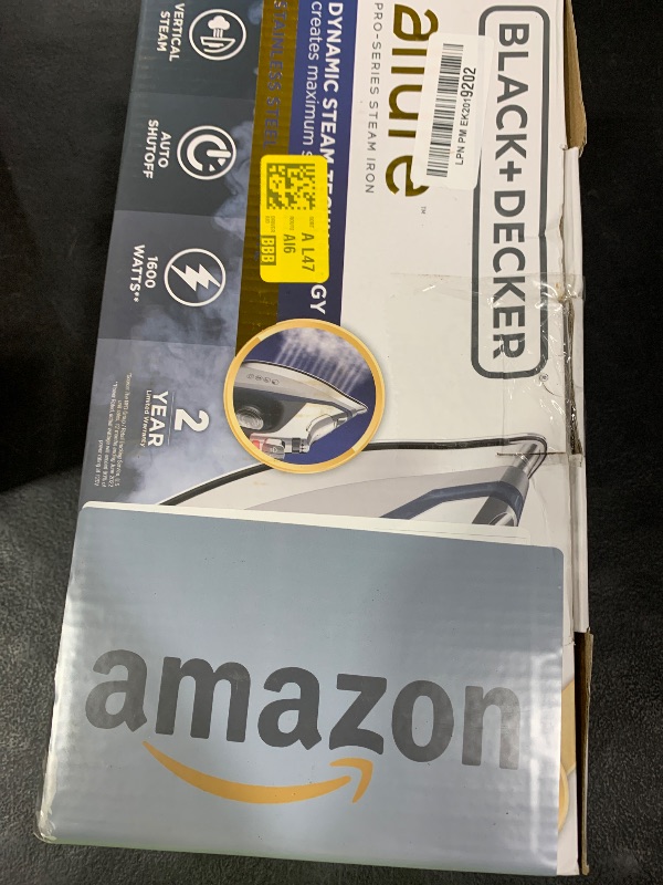 Photo 1 of BLACK+DECKER Allure Professional Steam Iron, 30% More Steam, Precision Tip, Stainless Steel Soleplate, Vertical Steam Function