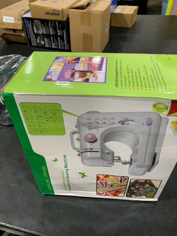 Photo 1 of Sewing Machine for Beginners with 12 Built-in Stitches, Mini Sewing Machine with Foot Pedal, High-Low Speeds, Portable and Sewing Enthusiasts (505)