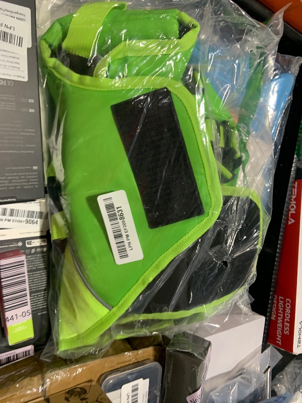 Photo 1 of Queenmore Dog Life Jacket Medium,Dog Flotation Vest for Medium Dogs,Ripstop Dog Lifesaver with Rescue Handle,Dog Swimming Vest(Green,M)