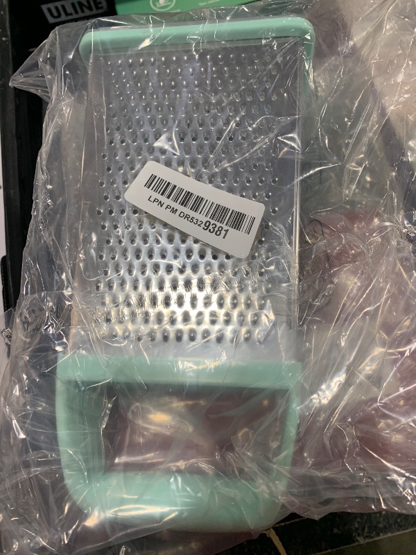 Photo 1 of Urbanstrive Cheese Grater With Container, Professional Cheese Grater with Handle, Stainless Steel Graters for Kitchen Handheld, Box Grater with 4 Sides for Vegetables, Ginger, Potatoes (Mint Green)