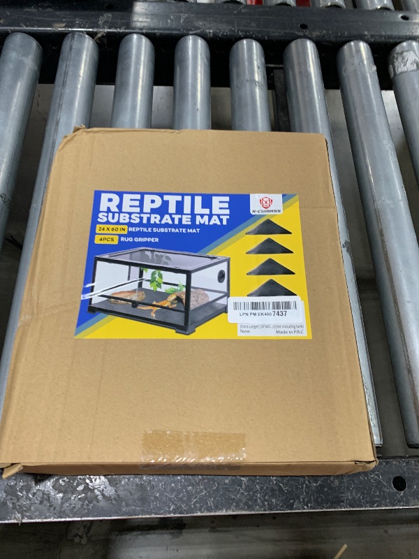 Photo 1 of [Premium] 24"x60" Reptile Substrate Mat with 4 PCS Rug Gripper, Extra Thick & Ultra Comfortable,Non-slip, Reptile Tank Accessories for Bearded Dragon, Leopard Gecko,Lizard (not including tank)