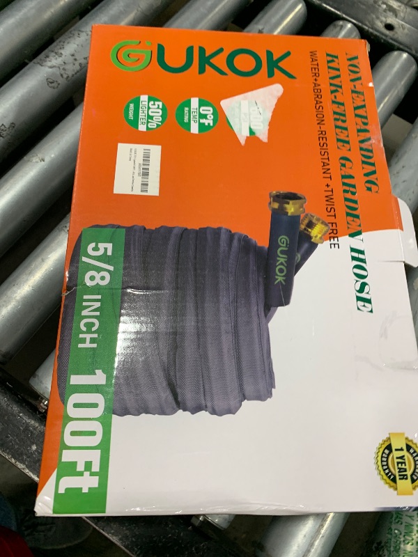 Photo 1 of GUKOK 2025 Upgraded 100FT Non-Expanding Garden Hose, Ultra-Light & Flexible Water Hose - Burst-Resistant, Kink-Free, High-Pressure, All-Weather Use for Lawns, Gardens, and Outdoor Cleaning