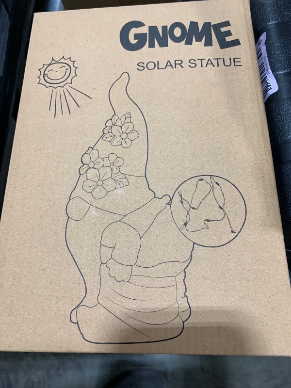 Photo 1 of Acgarten Solar Gnome Statue for Garden Decor: Outdoor Sculpture for Yard Lawn Porch Balcony Patio - Ideal Gift for Lover Mom Women Grandma