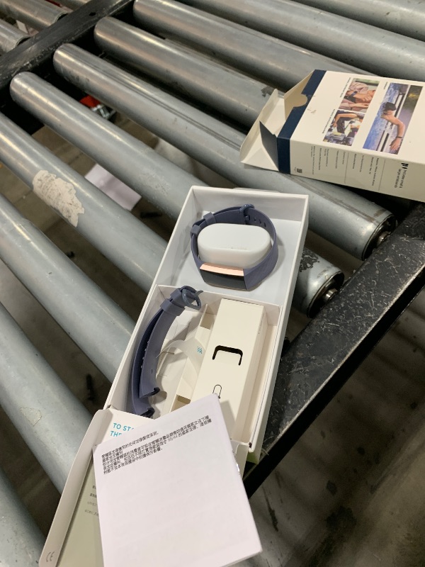 Photo 1 of Fitbit Charge 3 Fitness Activity Tracker, Rose Gold/Blue Grey, One Size (S and L Bands Included)