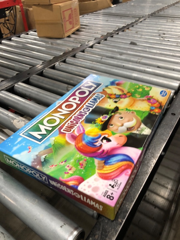Photo 1 of Monopoly Unicorns vs. Llamas Board Game for Ages 8 and up, Play on Team Unicorn or Team Llama [Amazon Exclusive] - Amazon Exclusive