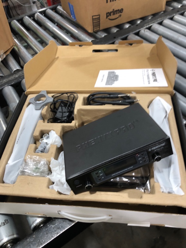 Photo 1 of Phenyx Pro Wireless Microphone System, Dual Wireless Mics,w/ 2 Handhelds, Auto Scan,2x100 UHF Frequencies,328ft Range,Dynamic Microphone for Singing, Karaoke, Church(PTU-71-2H)