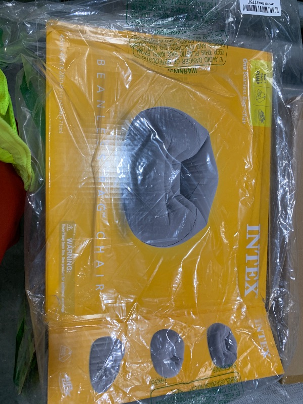 Photo 1 of Intex 68579EP Beanless Bag Inflatable Lounge Chair: Corduroy Textured Flocking – Durable Vinyl – Folds Compactly – 220lb Weight Capacity – 45" x 45" x 28"