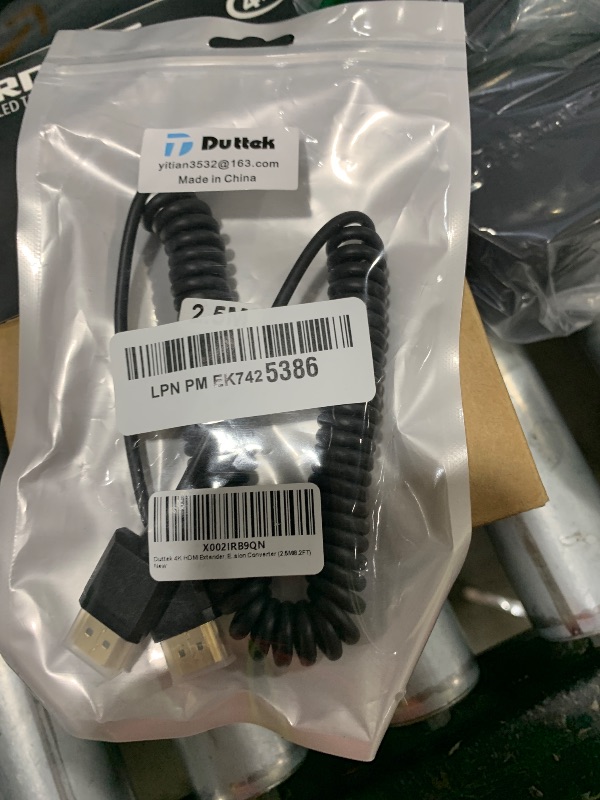 Photo 1 of Duttek 4K HDMI Extender, Extreme Thin Male to Male Coiled Cable for 3D and 4K Ultra HD TV Stick, HDMI 2.0 Cord Extension Converter (2.5M/8.2FT)