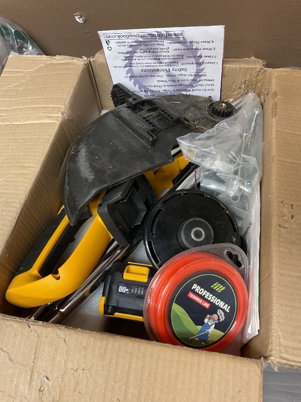 Photo 1 of 20000 RPM(4.0AhX1) Electric Weed Wacker,Dual-Durable-Line,Metal Blades,Wheel,4-in-1 Cordless Weed Eater+Battery Powered String Trimmer+Edger Lawn Tool+Brush Cutter,Weed Whacker,Weed Trimmer Lawn