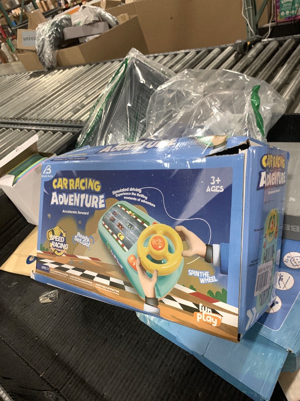 Photo 1 of Beacron Musical Steering Wheel Toys for Boys 4-6: Toddler Simulated Driving Racing Car Game with Sound Ages 3+ Year Old, Interactive Educational Learning Race Truck for Kids Girls Xmas Birthday Gifts